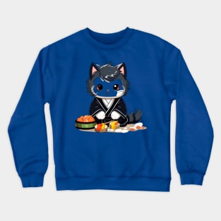 Cat kawaii bento sushi T-Shirt cute  funny Crewneck Sweatshirt